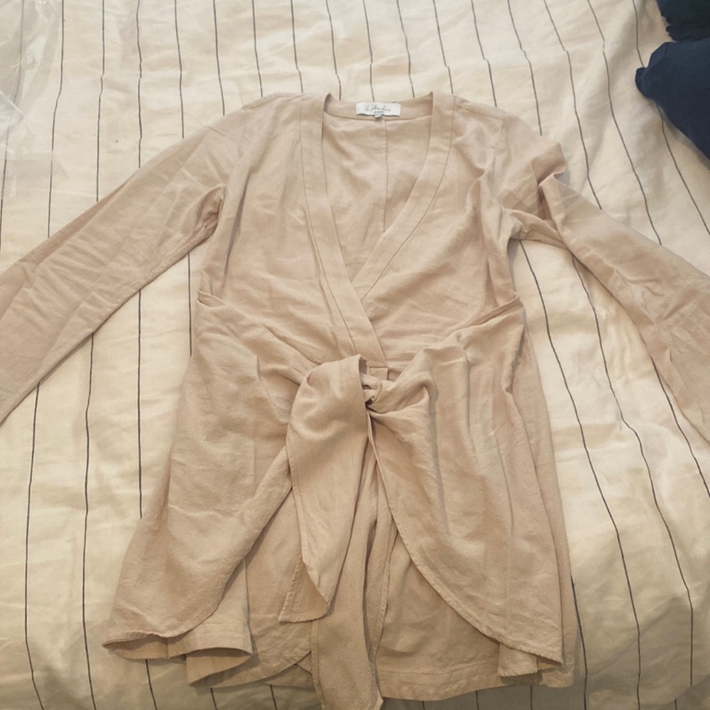 L'Academie Beige Mini Dress